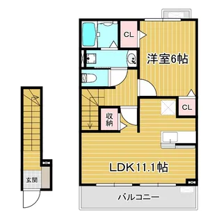 ヴィラスタシオン【2階】の間取り