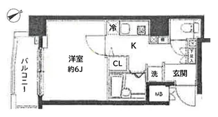 ジュエル京橋【9階】の間取り
