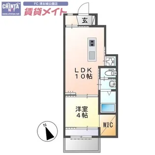 ユニヴァリィF【1階】の間取り