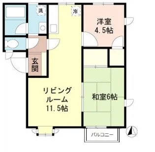 エクセレント武蔵浦和A【1階】の間取り