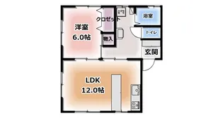 コーポ安原【1階】の間取り