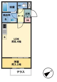 メゾン・ドゥ・アッシュ南柏【1階】の間取り