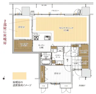 アルファゲートタワー福山駅前【4階】の間取り