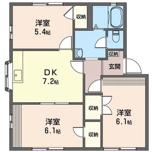 ベル・ルージュ B【1階】の間取り