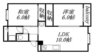 深江橋コーポA棟【3階】の間取り