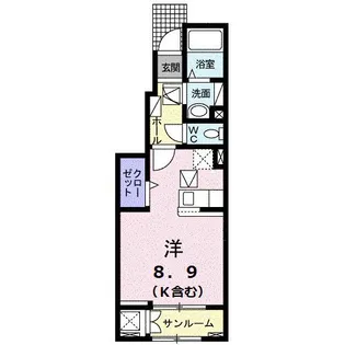 ガリーナタウン睦 A【1階】の間取り