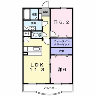 フラッツ ラ ローサ【1階】の間取り