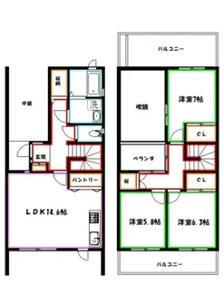 テレパレス吉祥寺の間取り