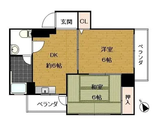 田園キャッスル横浜西口【6階】の間取り