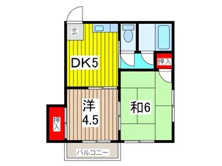 公園ハイツ【2階】の間取り
