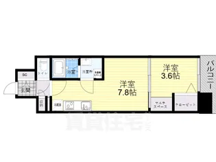 アーバネックス難波WEST【14階】の間取り