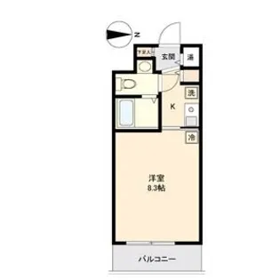 アーバンフラッツ新栄【2階】の間取り