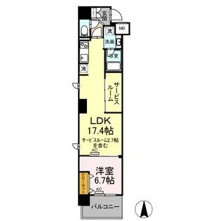 GOLD WINGII【7階】の間取り