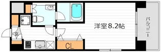 クレストフォルム大阪天満橋【14階】の間取り