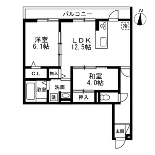 Noble raffiner 元町【2階】の間取り
