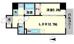 アルデールトモ北堀江【5階】の間取り