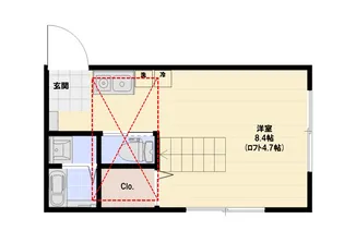 マルヒアプレイス【2階】の間取り