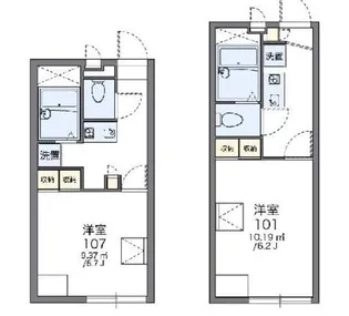 レオパレスしまね【2階】の間取り