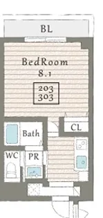 AILE鳴尾【2階】の間取り