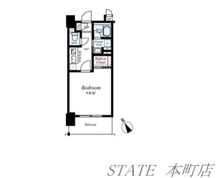 アスヴェル阿波座BLUE EARTH【5階】の間取り