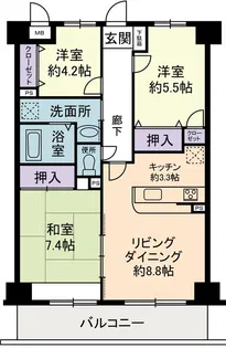 イーストヴィレッジ【6階】の間取り