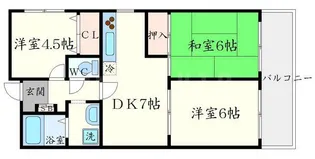 プチエール小野原【1階】の間取り