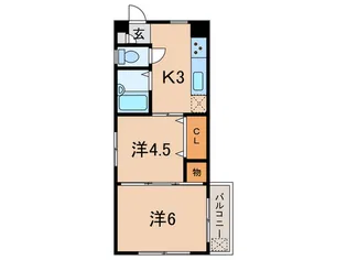 ゲンズコーポ篠原【4階】の間取り