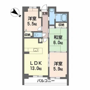 ドゥーミル東原【4階】の間取り