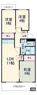 東急ドエル桶川ビレジ2号棟【4階】の間取り