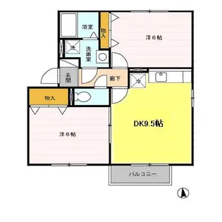 Horinouchi・パーク・フィールド D【2階】の間取り