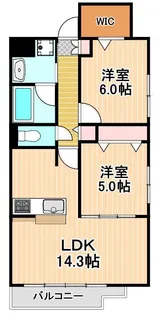 フレアコート北千住【5階】の間取り
