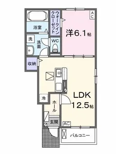 カーサ コンフォルト II【1階】の間取り