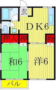 染谷ハイツ24【2階】の間取り