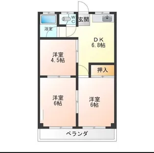 瑞浪ハイツ【1階】の間取り