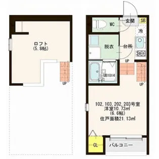 ハーモニービレッジ南仙台【1階】の間取り