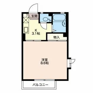 レーベン美里【1階】の間取り