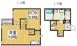 CB博多フランジェ【1階】の間取り