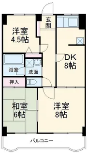 メゾン・ドゥ・ラ・ロゼ【1階】の間取り