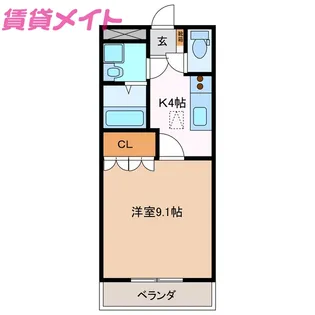 サンハイツ【1階】の間取り