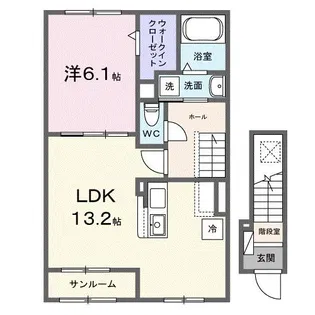 プリムローズ春日【2階】の間取り