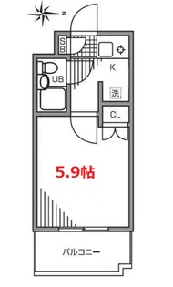 ジョイフル多摩川【1階】の間取り