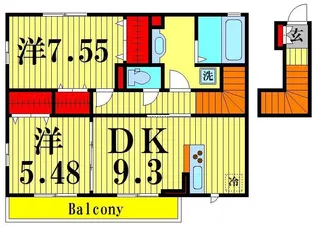 ミーティア【2階】の間取り