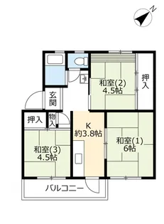 UR千草台【5階】の間取り
