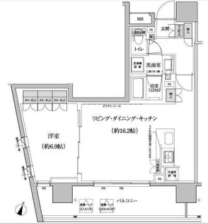 パークハビオ渋谷本町レジデンス【8階】の間取り