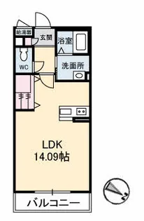 プランドール湯田 B棟【3階】の間取り