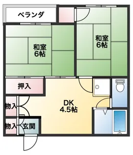 アゼリアツインズB【2階】の間取り
