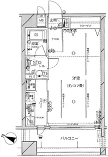スタジオスクエア人形町【10階】の間取り