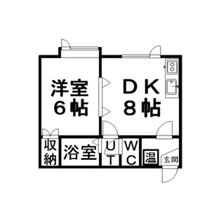 エステートインかれんと【1階】の間取り