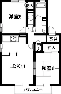 セジュールN.H B棟【1階】の間取り