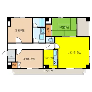 岐阜県岐阜市吹上町1【マンション】の間取り